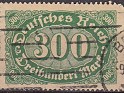 Germany 1922 Numeros 300 Verde Scott 201